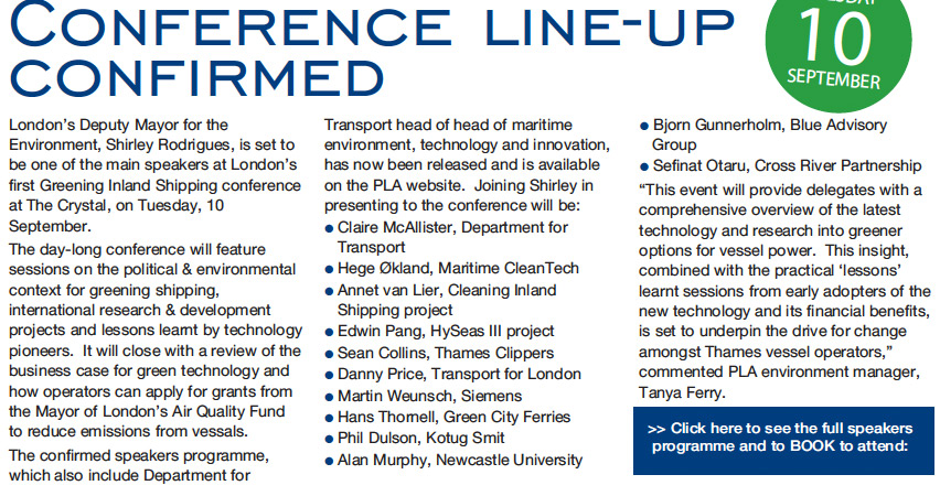 Conference line-up confirmed - Click here to see full speakers programme